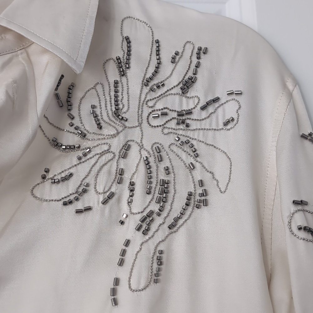 NWT Zara Embroidered Beaded Top - Picture 8 of 11